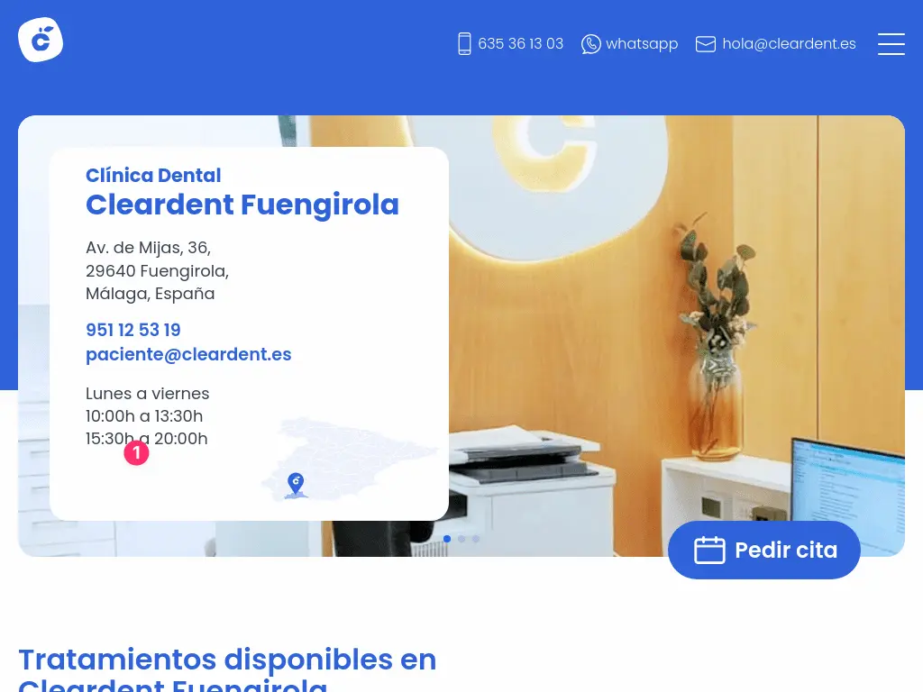 Cleardent — Diseño web clínica dental