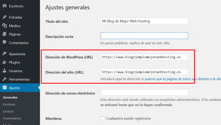 Preferencias de URL en WordPress